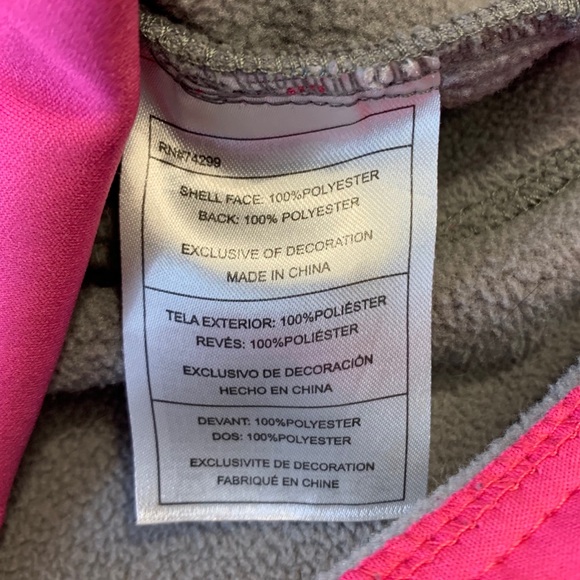 Reebok Pink/Gray Hooded Jacket Winter Wear - Picture 4 of 8